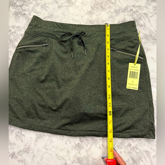 Tangerine Skort Short Olive Drawstring Zipper Pockets Sz Small pickleball,Tennis - Picture 3 of 11